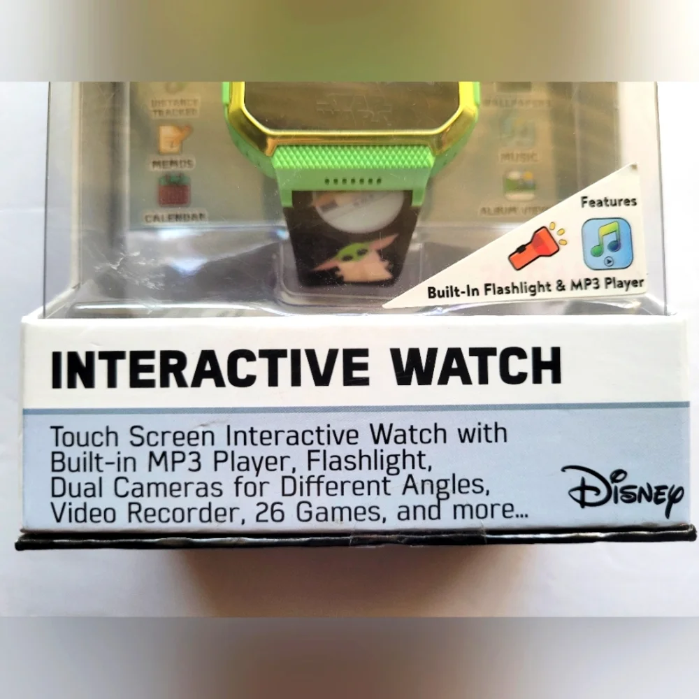 Disney Star Wars Mandalorian Interactive Watch with MP3 Player & Dual Ca…